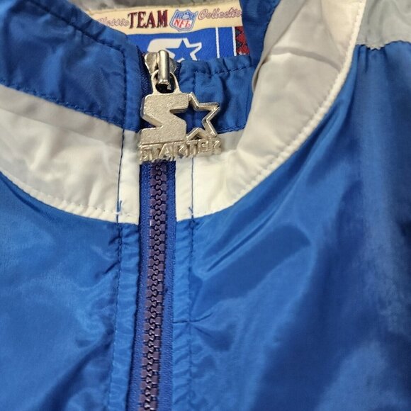 Vintage Starter Dallas Cowboys Windbreaker Men's Large Blue NFL Football Jacket - Picture 5 of 16